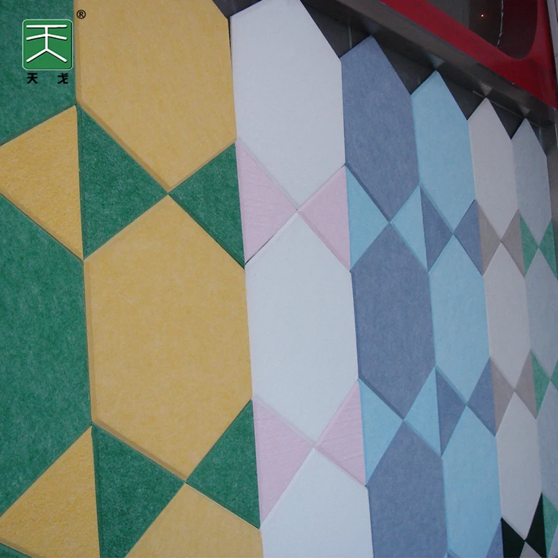 TianGe High Density Dust-Proof Acoustic Polyester Acoustic Panel Felt Sound Absorbing Ceiling Acoustic Panels