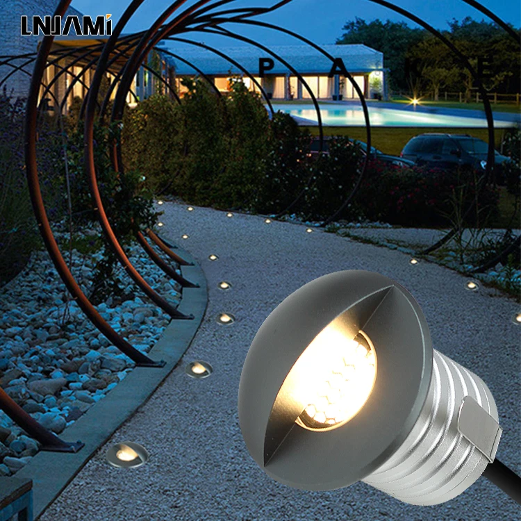 LNJAMI Outdoor Inground Spotlight Waterproof IP67 Deck Light Housing Aluminum Recessed Ground Lamp LED Underground Light