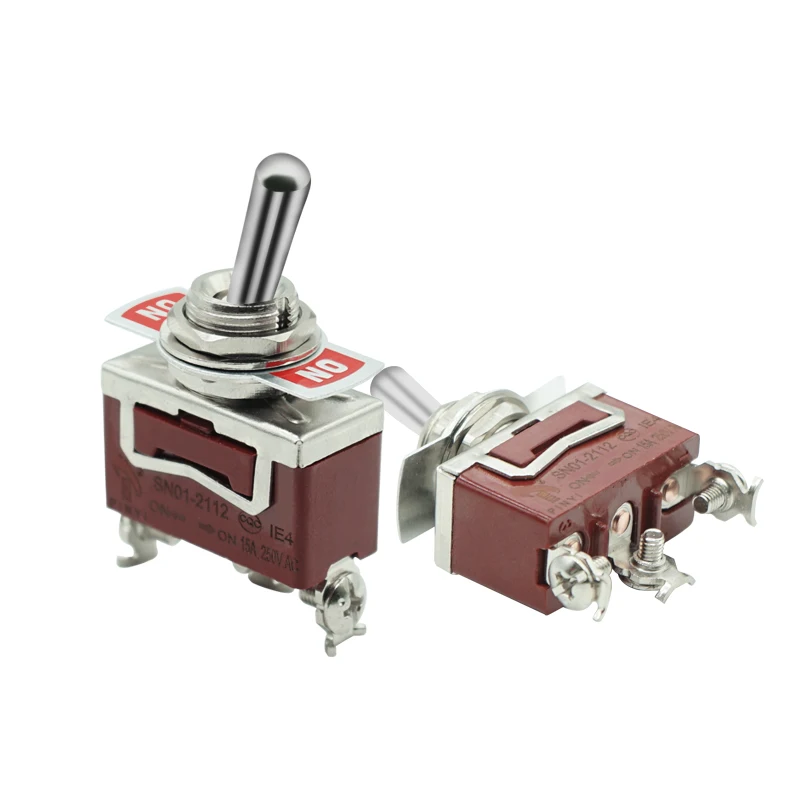Stainless Steel Waterproof Toggle Swith 12V Heavy Duty Toggle Switch ON OFF ON Car Metal SPDT SPST 15A 250V