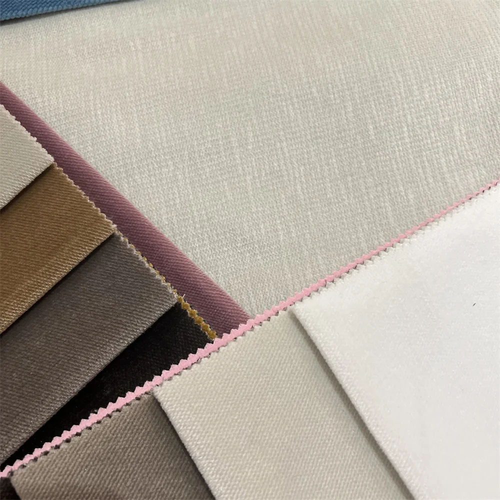 Home textile fabric Plain velvet upholstery fabric solid textile jaguar velvet fabric for sofa