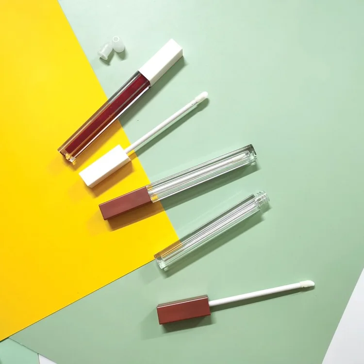 Plastic packaging eyeliner concealer liquid bottle diy lip gloss tube 2ml round fine rectangular lip glaze empty tube