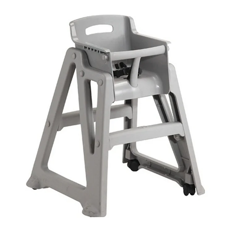 Fordable European Standard Baby  High Chair Baby Feeding for Restaurant  360 Degree Movable Baby Feeding Chair