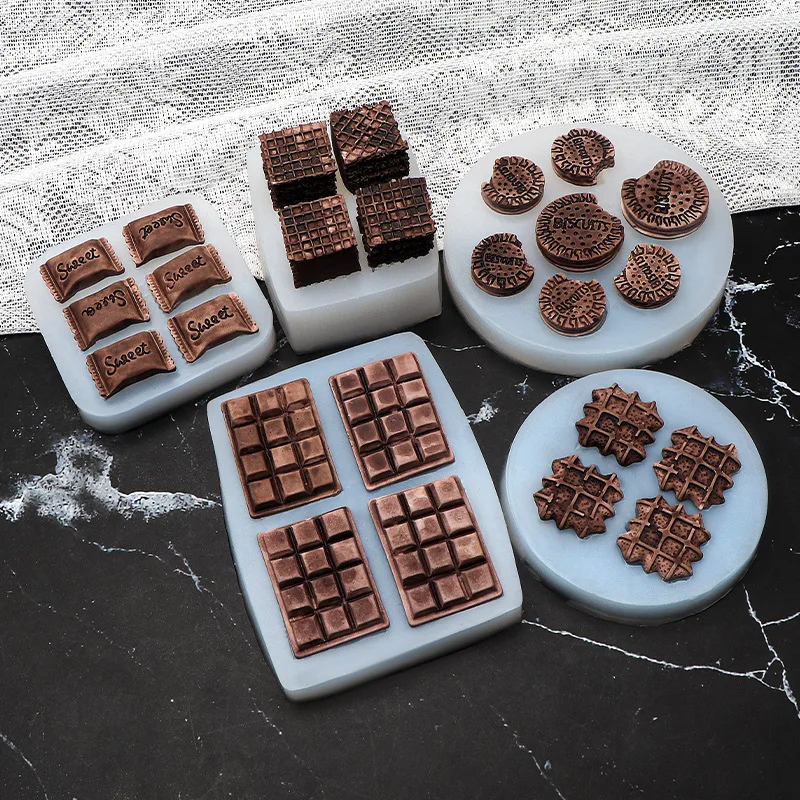 Chocolate shaped cake decoration mold sugar turned waffle wafer biscuit candy silicone mold