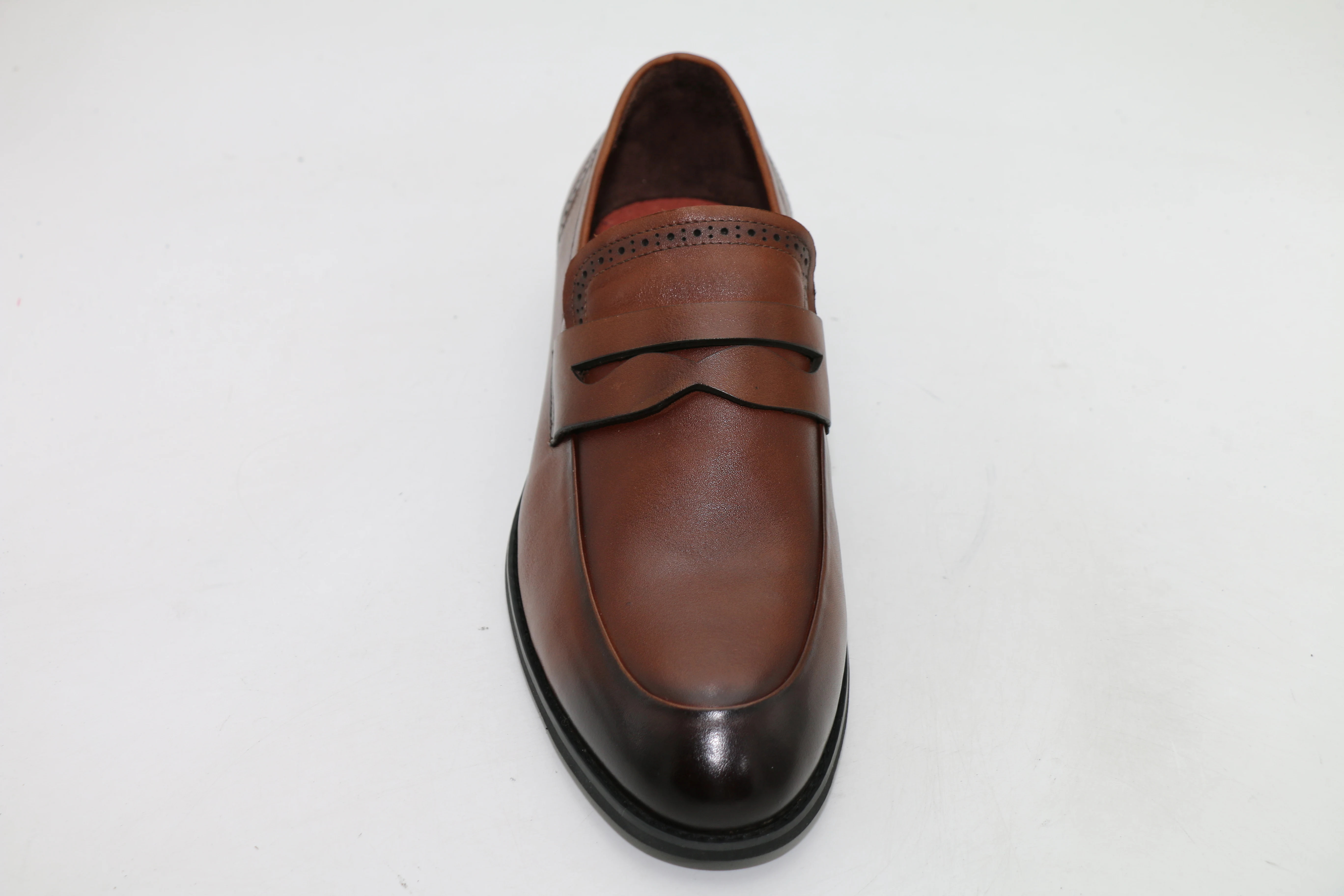 LANCI High Quality Luxury Brown Genuine Leather Men Dress Shoes For Men Casual Business
