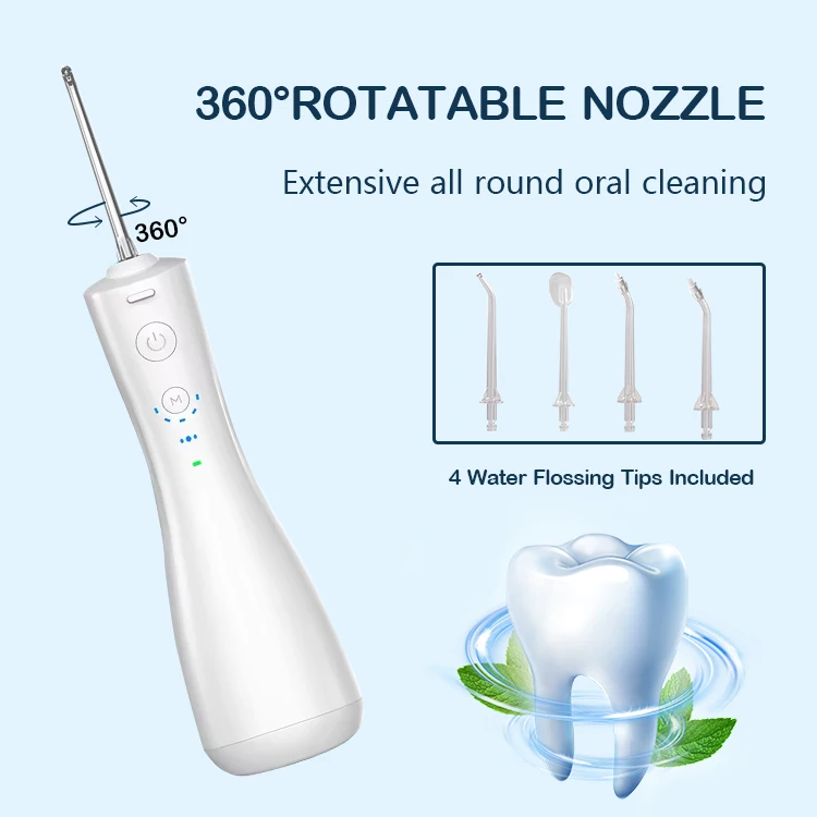 Professional Household Rechargeable Portable Waterflosser Irrigator Ultrasonic Tooth Cleaner Water Flosser