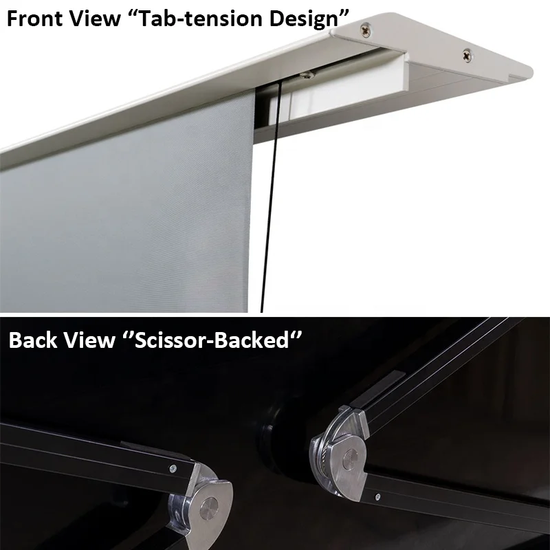 Electric Floor Rising UST 4K ALR grey Crystal Projector Screen Pull up Screen for Ultra Short Throw Laser Projector