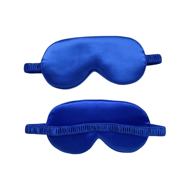 2024 Wholesale Large Size Luxury Soft Smooth Printed Silk Eye Mask Sleep Beauty Eye Mask