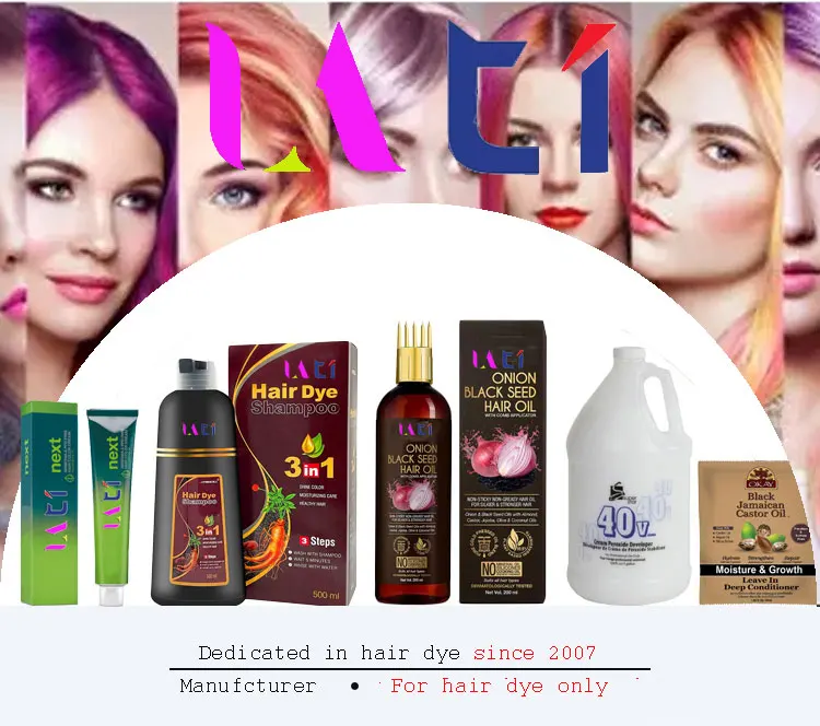 Private label hair dye shampoo black hair hair color shampoo
