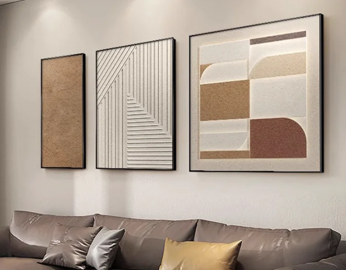 Simple large sunflower home hallway wall decor metal hanging frames