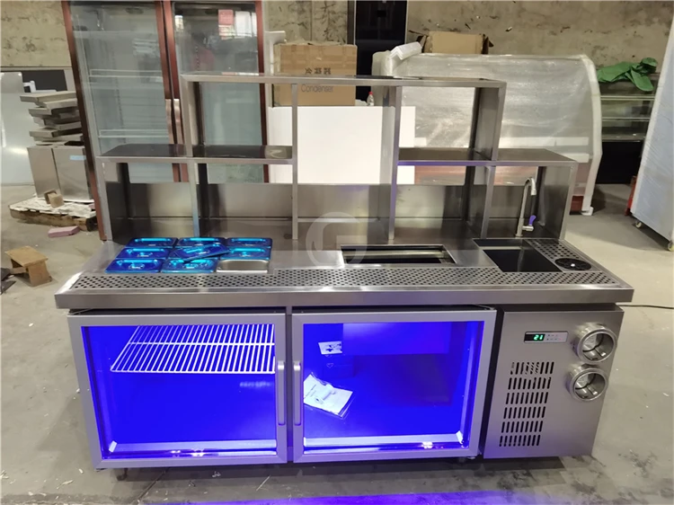 Commercial Automatic Bubble Tea Counter Popping Boba Set Milk Tea Workbench