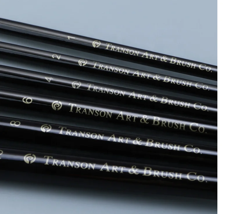 Weasel hair #102 filbert head black handle artist brush for sale, brush maker, fine brush