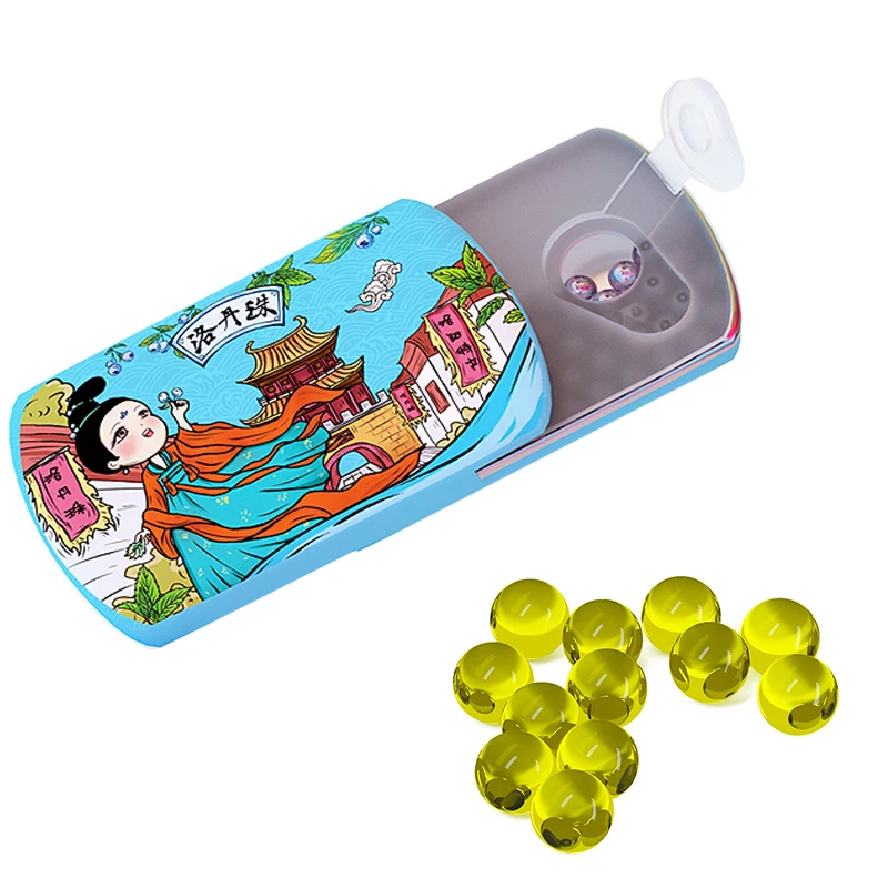 Синяя ягода мята Заводская распродажа без жевательной резинки поцелуи быстрое снятие дыхания желе конфеты взрыв капсулы таблетки для