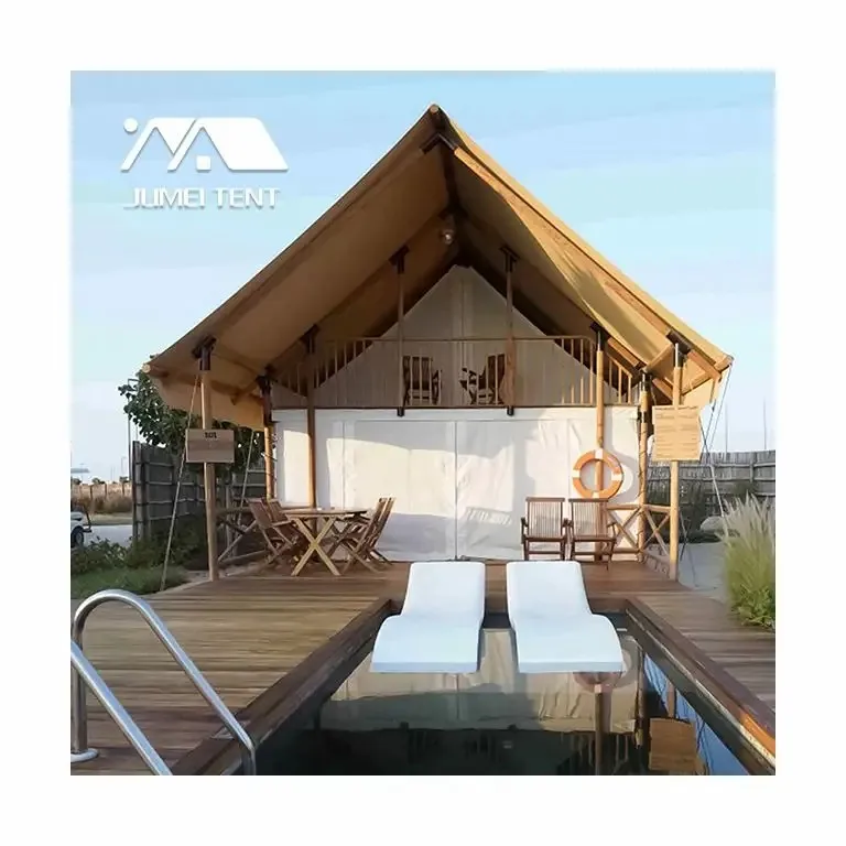 Водонепроницаемая парусиновая двухэтажная палатка для Airbnb Safari