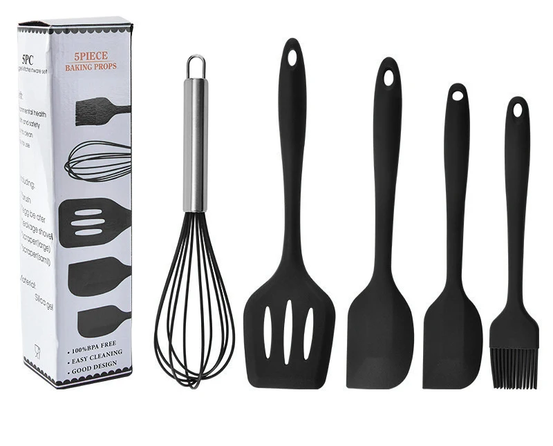 
Kitchenware Set Scraper 5-piece Set Baking Kitchenware Full Shovel Silicone Shovel Oil Brush Whisk Cooking Spoon Shovel 