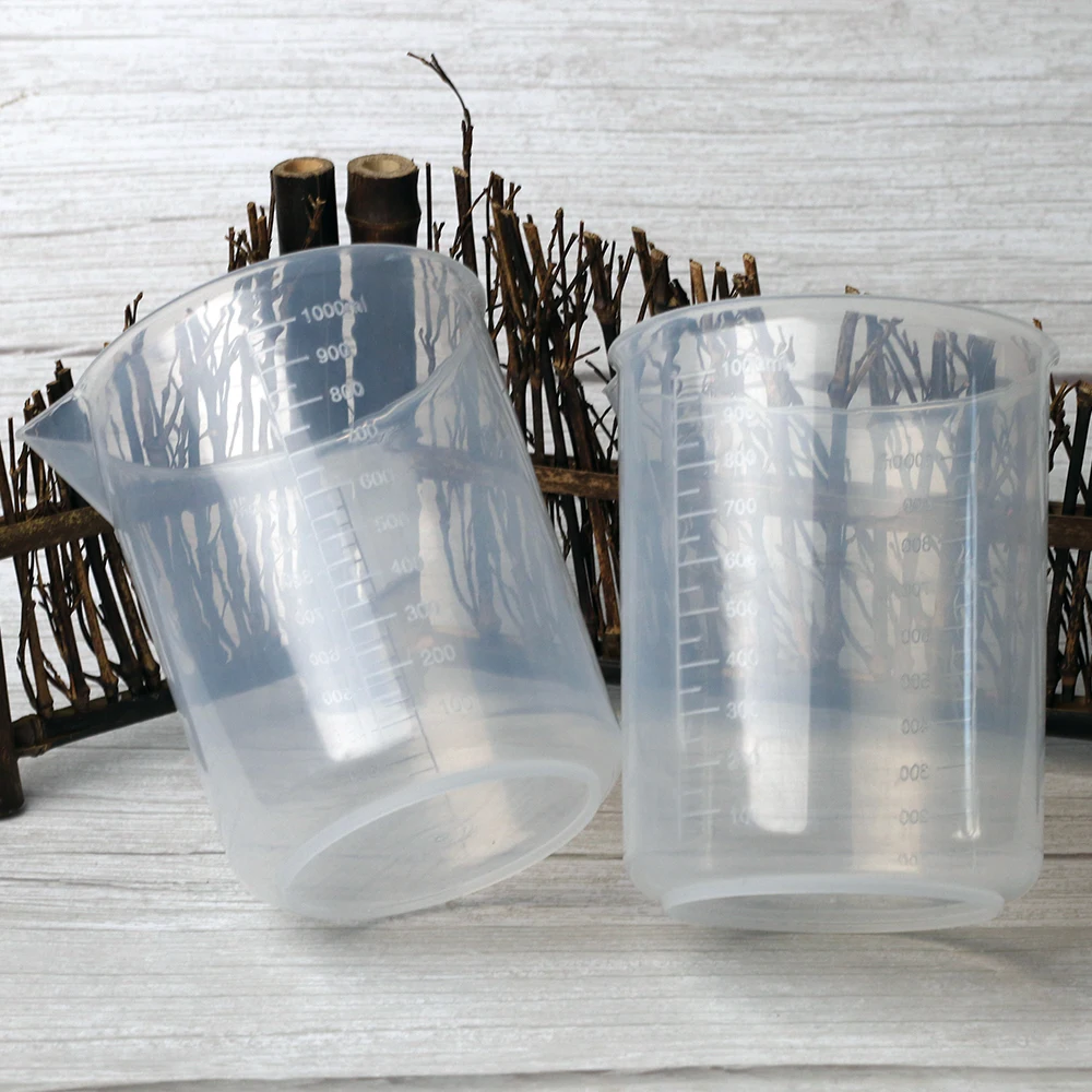 1000ml polypropylene double-sided graduated plastic beaker laboratory food grade plastic