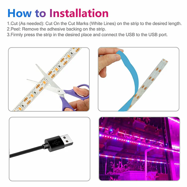 SMD2835 Waterproof Plant Grow LED Strip Light  grow lamp  indoor grow light flexible LED strip light