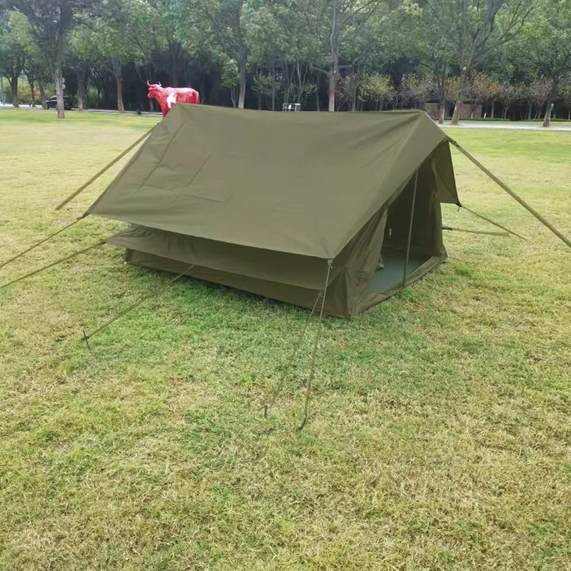 Amazon Hot Selling Rainproof House 2-person Army Tent Double Layers Outdoor Camping Tent Waterproof
