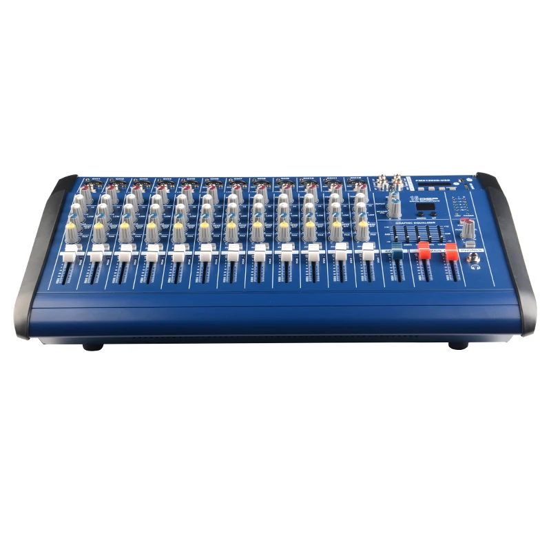 Профессиональные механизированные звукомикшер 12 каналов большой звук и разъемом для наушников функция контроля с помощью обратного звонка