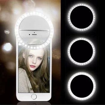 
Rechargeable Portable Selfie LED RGB Dimmable Ring Light Mobile Phone Light Beauty Flash Fill Light For SmartphoneDimmable Ring 
