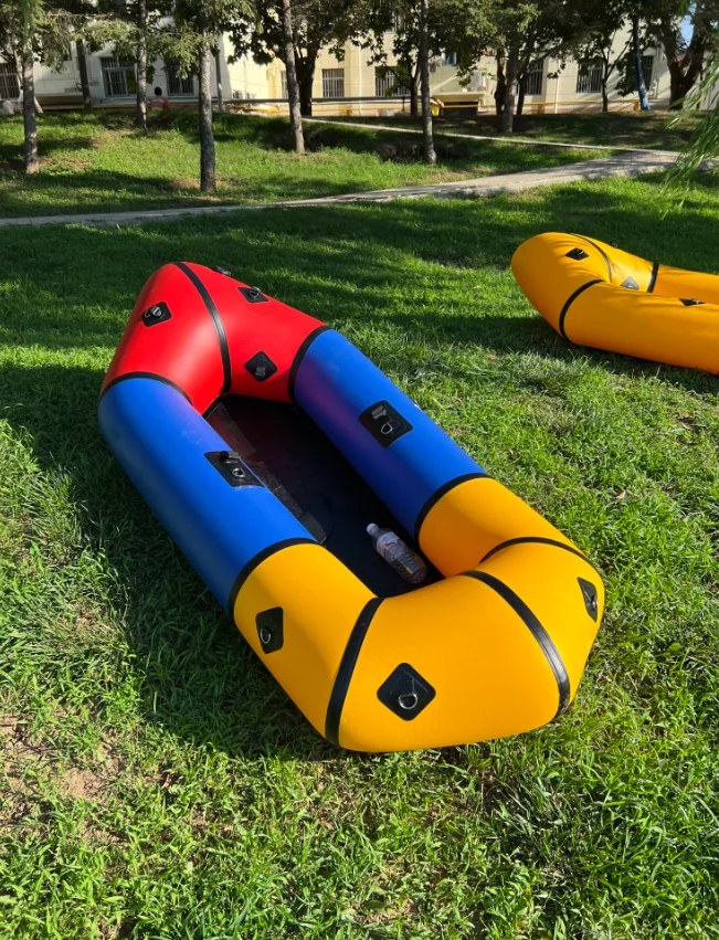 2024 Hot sale Pack Raft OEM Factory Price Inflatable single Kayak Pack Raft
