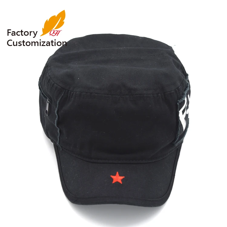 Amazon hot sale washed military cap customized washed worn military cap soft film piercing army cap