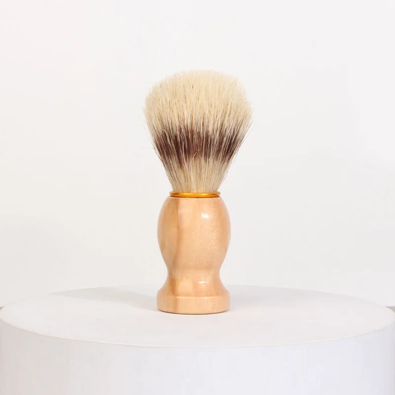BEIKELIN High Quality Wooden Handle Bristle Cleansing Foam Brush Men Shaving Brush Mini Handle Men Shave Set Shaving Brush