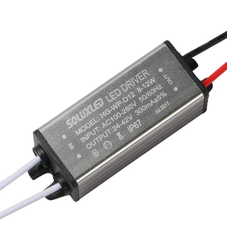 LED IP67 8-12W Waterproof Driver Power Supply 24-42V 300mA