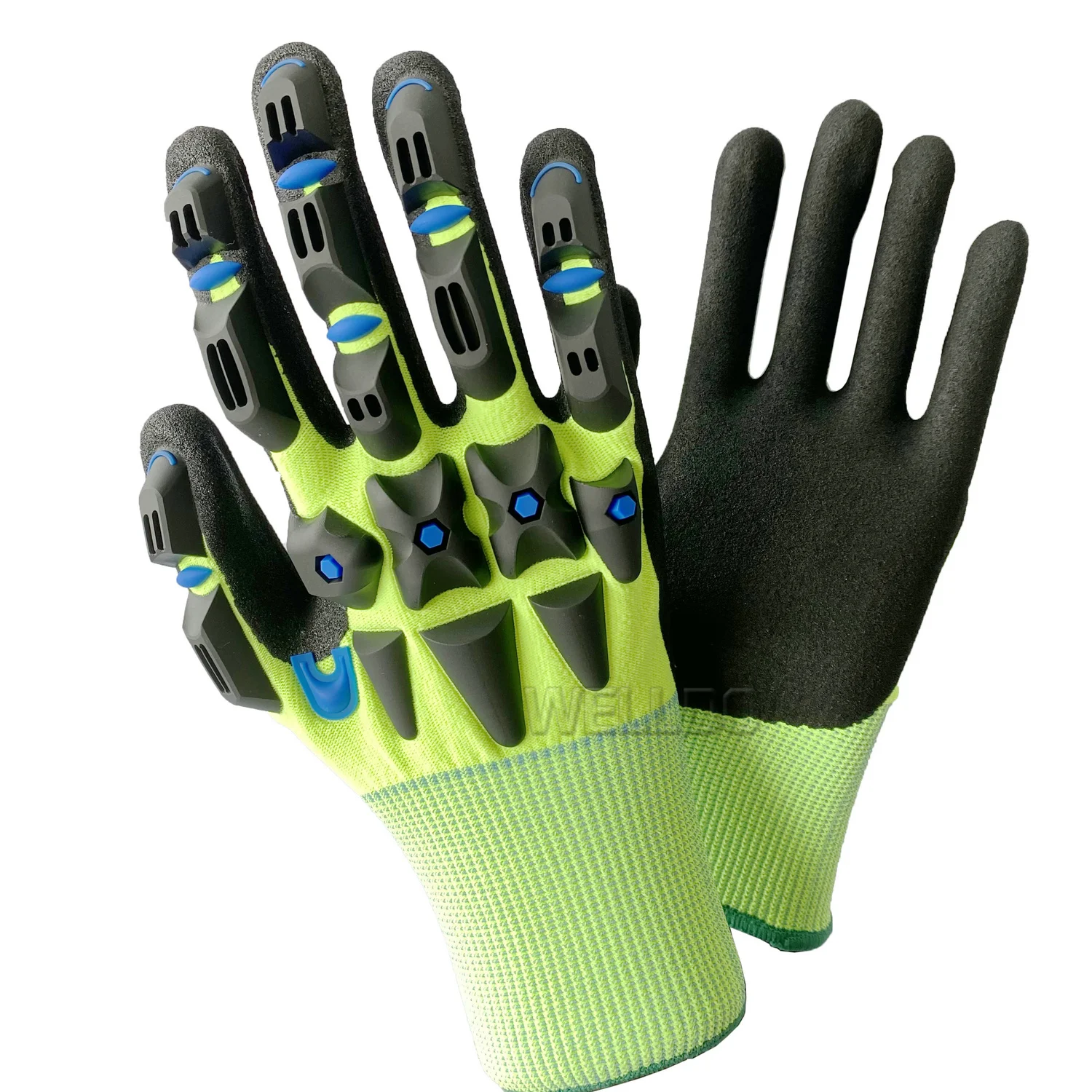 Рабочая перчатка СИЗ, ударные защитные перчатки, индивидуальные нитриловые песчаные перчатки