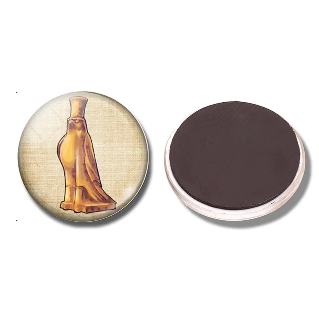Egypt Scarab Anubis 30MM Fridge Magnet Glass Pharaoh God Egyptian Ankh Refrigerator Magnetic Holder Home Decor