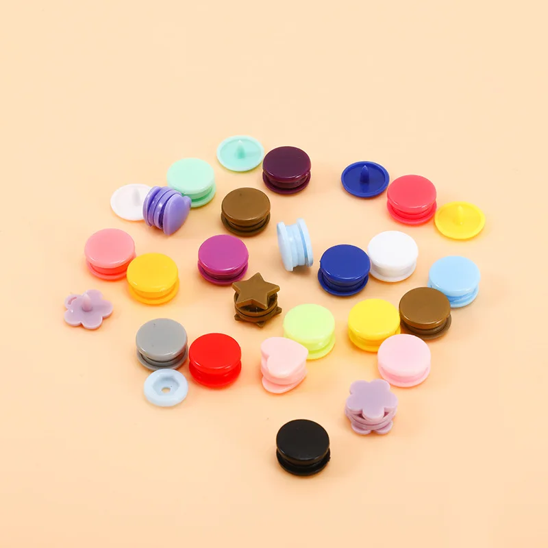Round Plastic Snap Button Baby Clothes Diaper Buttons Snaps Fasteners Clips Press Studs Clothing Accessories