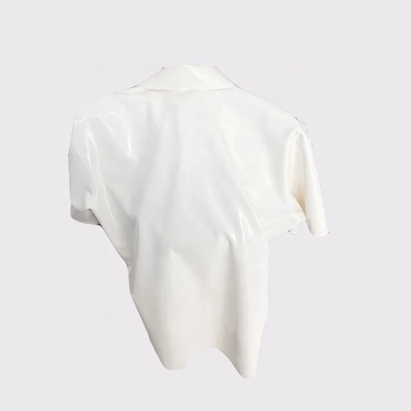 New Fashion POLO Latex  O Neck Latex Lace Long Sleeve Shirt Elegant French Style Latex Top Gummi Stylish fo man  with Best Price