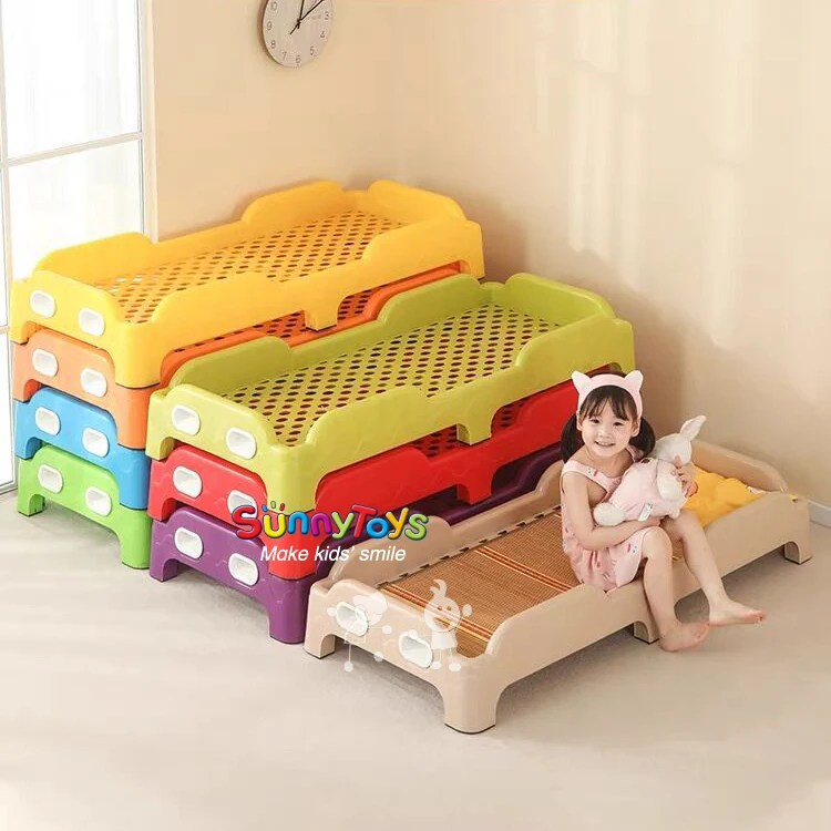 Hot sale push-and -pull kindergarten beds children cots bedroom wall wardrobe design