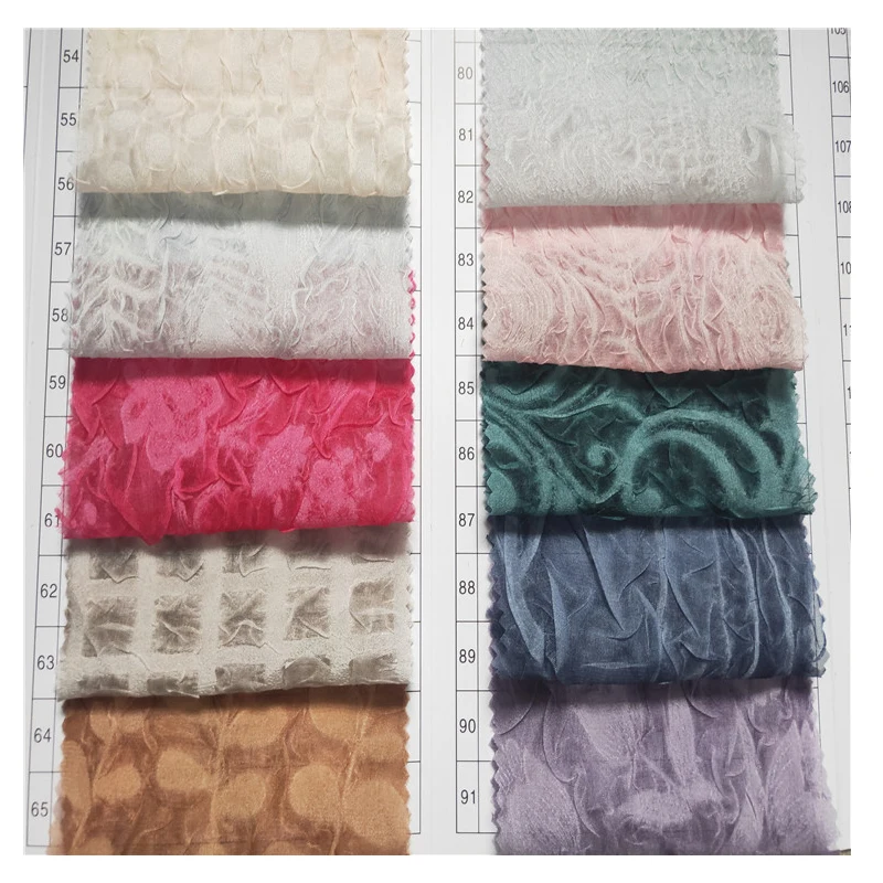 2022 Shaoxing Pengda Textile 100% Poly Tie-dye Bubble Chiffon Fabric  Muslim  Fabric