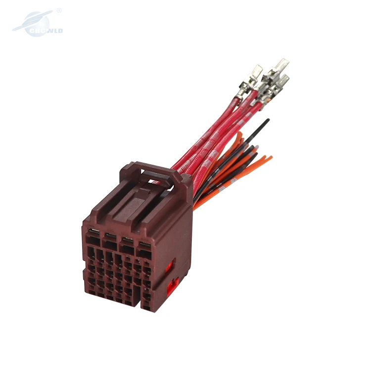 Ботильоны из замшевой кожи, фабричного изготовления электронный жгута проводов усилителя 26 штыревой соединитель Автомобильный кабель с разъемами