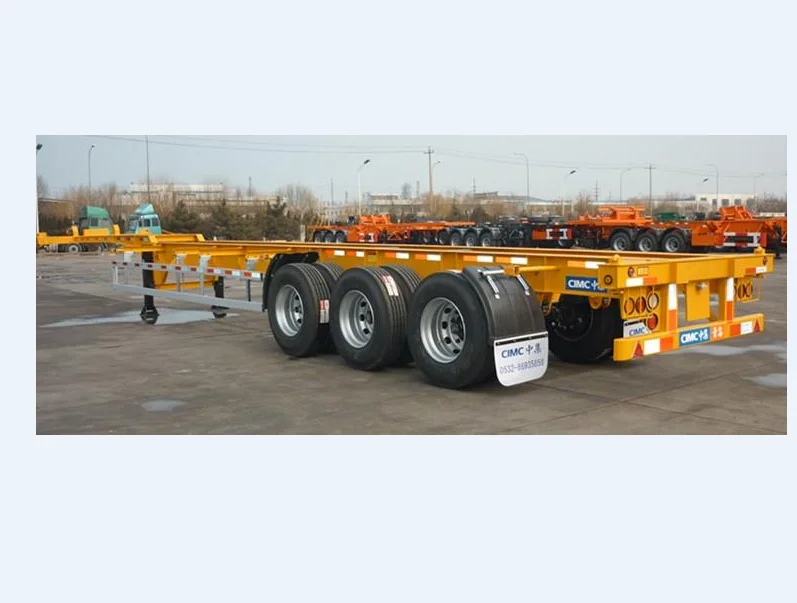 High quality brand New Truck Trailer Chassis 3 axle 40ft skeleton Trailers in Africa
