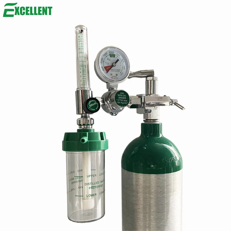 High quality brass oxygen regulator with flowmeter for oxygen cylinder CGA870 2-15LPM