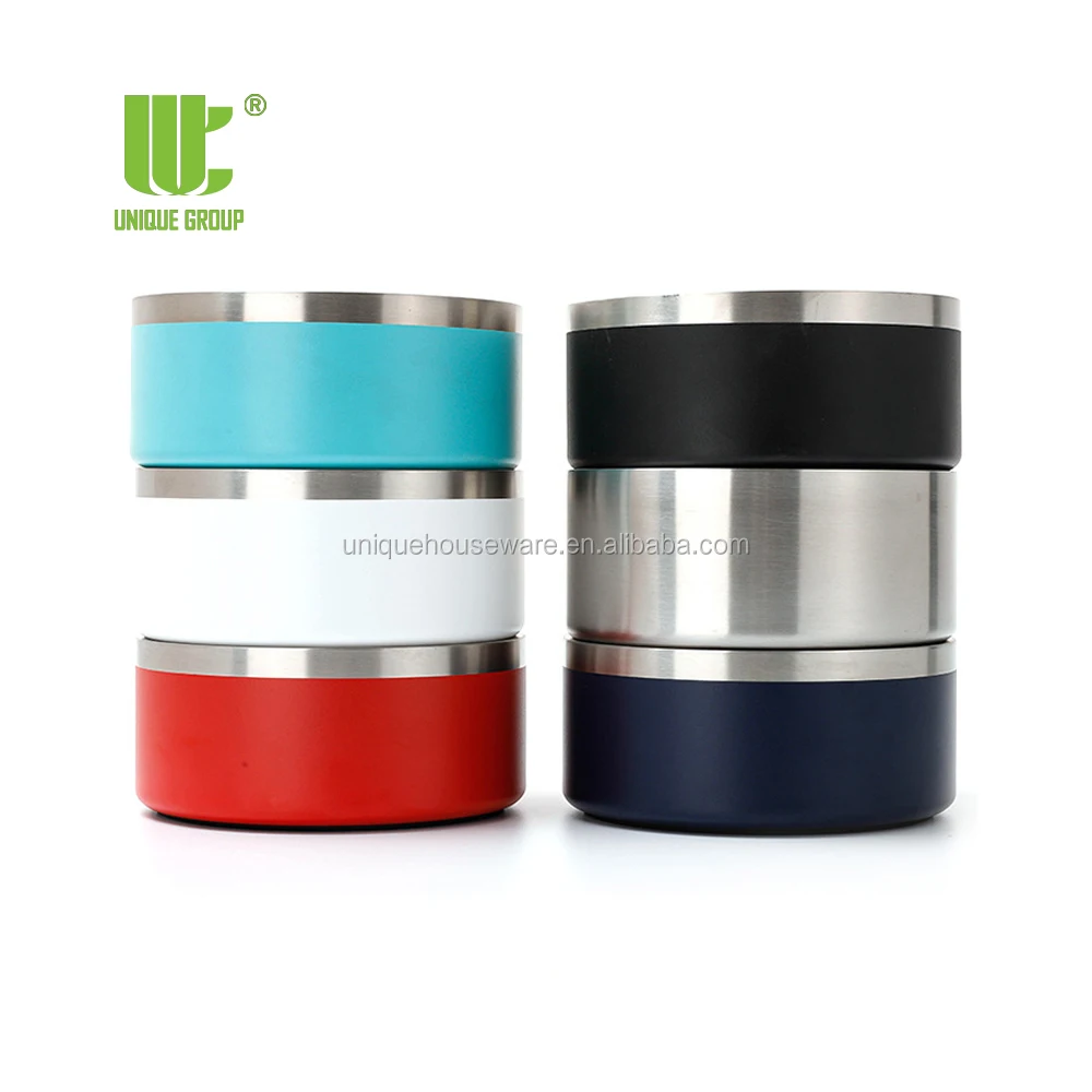 Unique Group 32oz Stainless Steel Double-Wall Dog Pet Feeding Bowl Cat Bowl for Food and Water