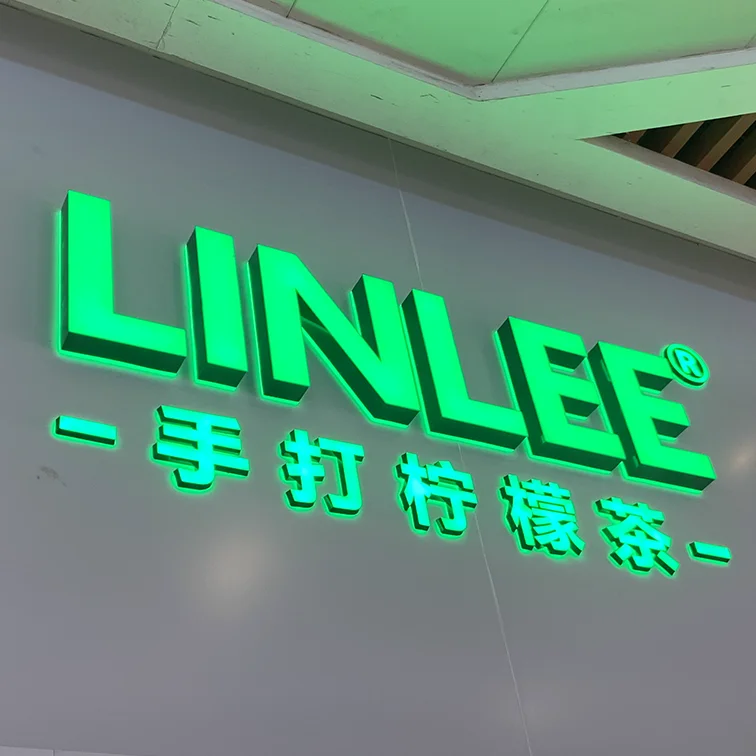 Customized Luxury Blue Light 3D LED Advertising Board Acrylic Business Logo Sign Home Park Malls DC AC Frontlit Backlit Channel