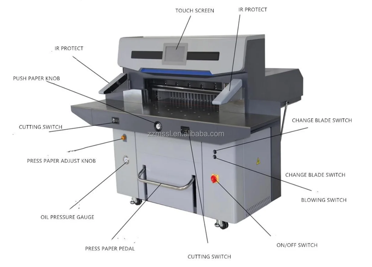 Double Hydraulic Paper Cutter Paper Cutting Machine With Three Cutting Modes Automatic Paper Push Cutting Machine