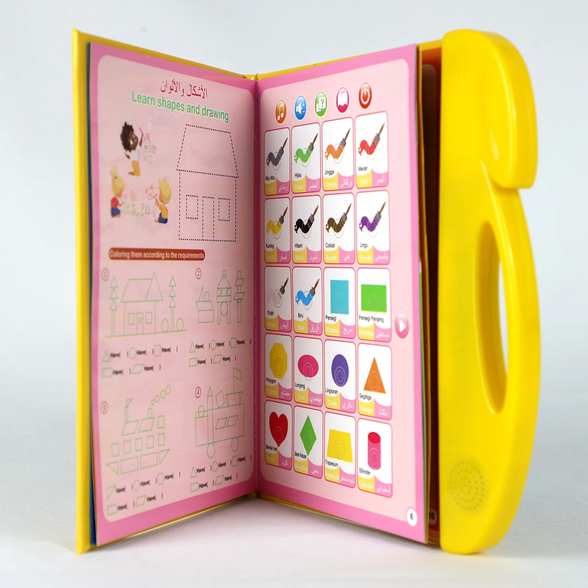 LELEYU Kids Educational Toys Children Interactive Learning Electronic book E book Toy Sound Book