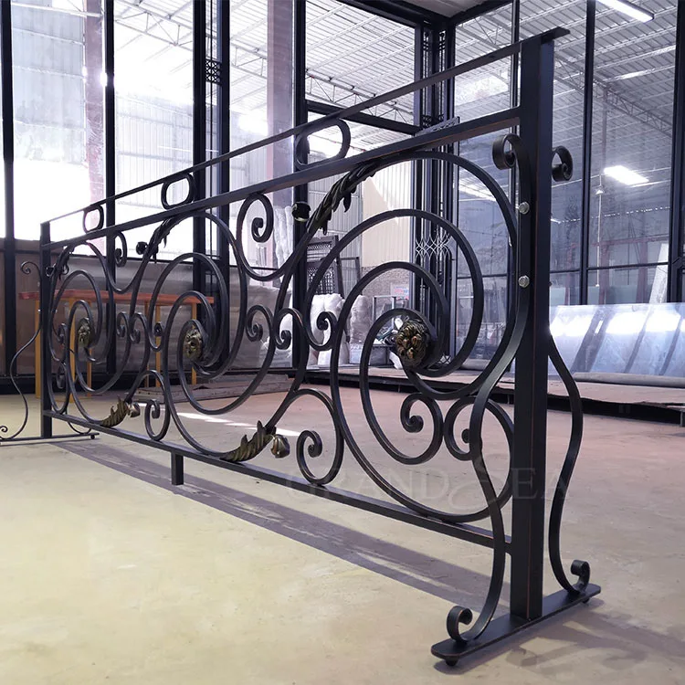 Modern veranda outdoor used wrought iron railing pictures designs