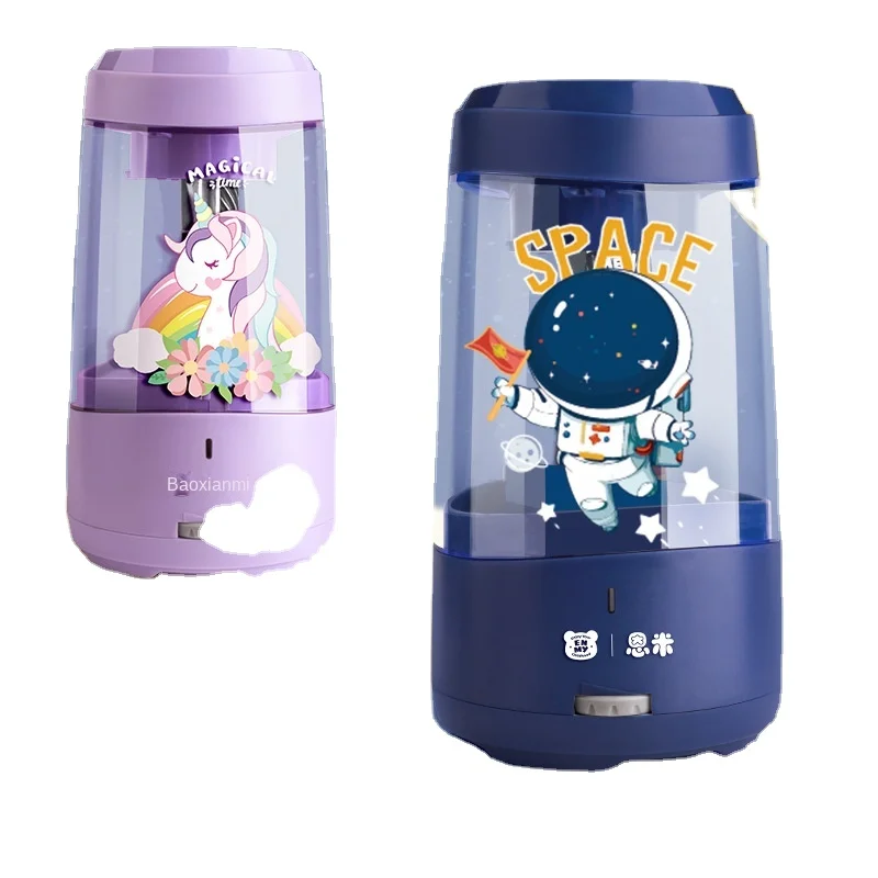 Best Selling Heavy-duty Helical Blade Fast Sharpen Lithium Battery/USB Operated Electric Pencil Sharpeners in School Classroom