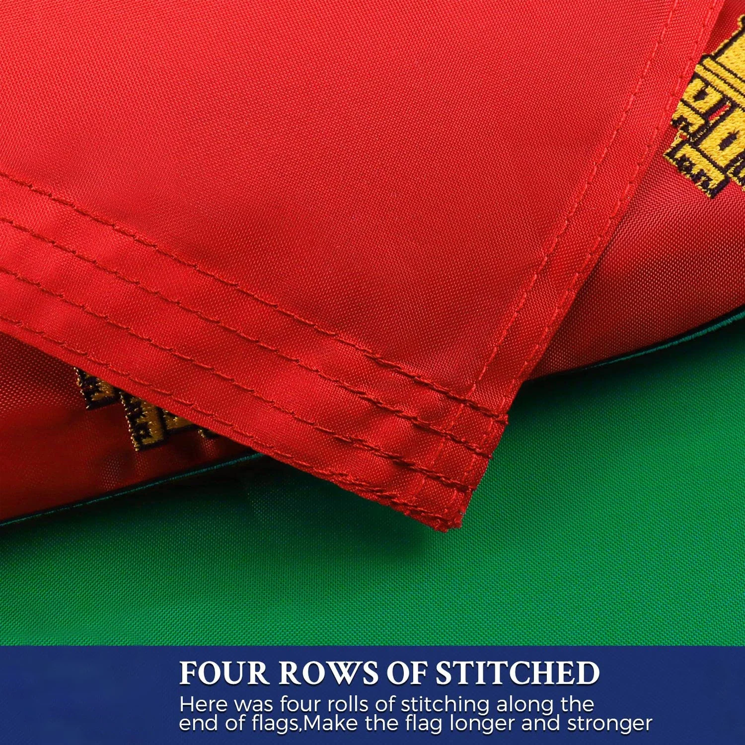 Wholesale Fast Deliver Polyester Material Double Stitching Outdoor Banner Heavy Duty 210d Embroidered 3x5 Outdoor Portugal Flag