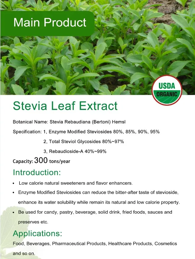 Натуральные подсластители экстракт листьев стевии Reb A D M Stevia Sugar