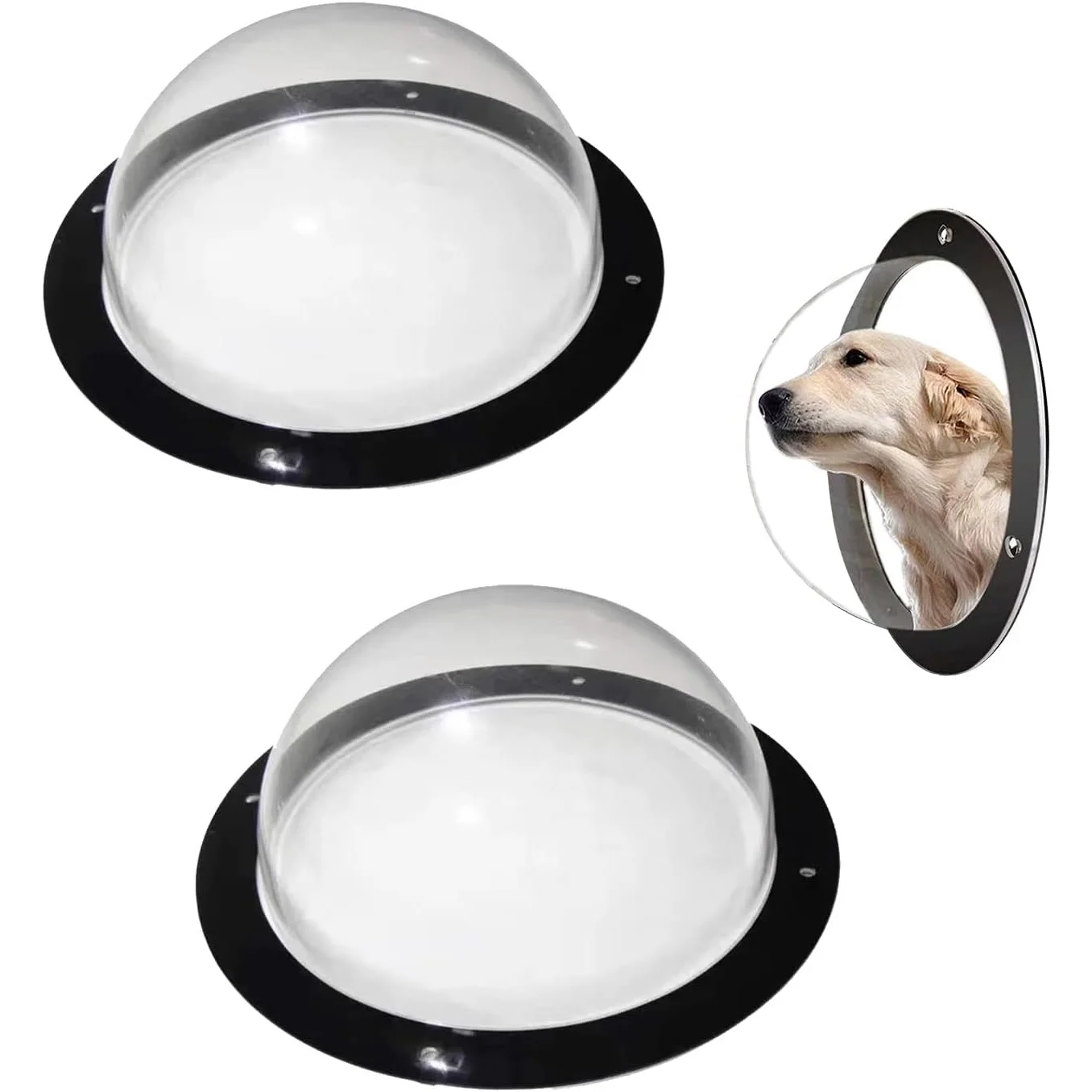 Custom Clear Hemispherical Dog Fence View Window Plastic Dog Peek Window Acrylic Pet House Hemisphere Dome
