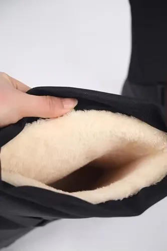 Outdoor 7.4V Heated Winter Boots Men Waterproof Ankle Height Snow Boots Genuine Leather Lining Fur Plush Insole Upper Position