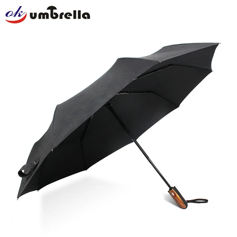 Ok Umbrella 2020 High Quality Wholesale 9 Ribs Strong Windproof Automatic Folding Umbrella