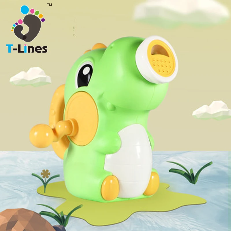 Новый летний детский распылитель воды динозавр Игрушки для ванны с ручным приводом для малышей