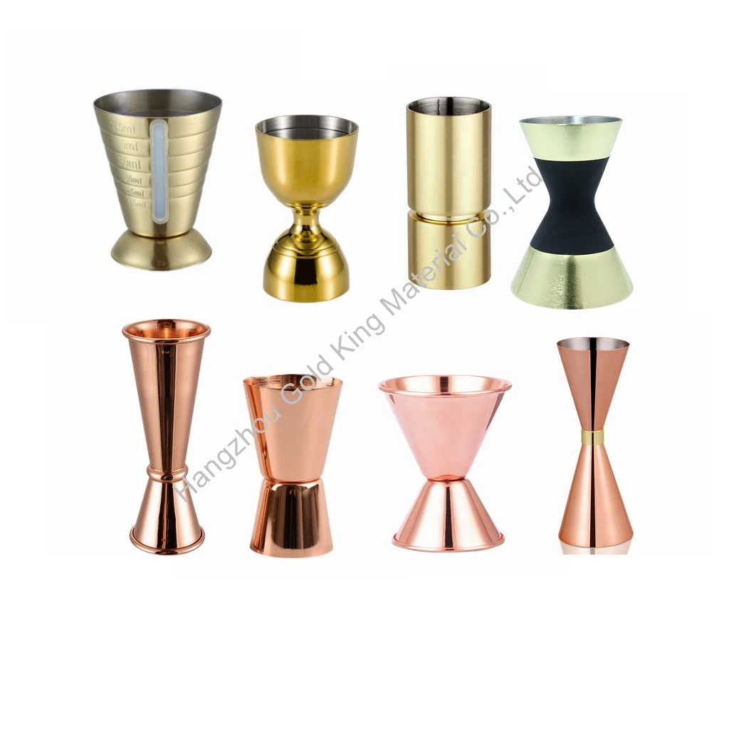 Food Grade 0.5oz/1oz 1oz/2oz Japanese Style Bar Jigger With Measurement Stainless Steel 304 Slim Ring Vodka Gin Cocktail Jigger