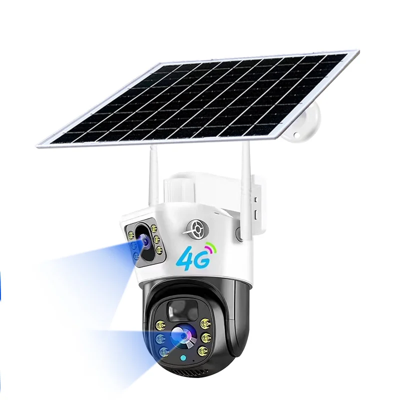 Беспроводная Солнечная камера безопасности V380PRO 4K IP ночного видения PIR сенсор PTZ особенности. Совместимость памяти/SD карты 4G SIM-карты